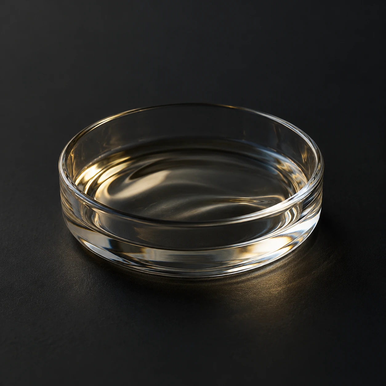 Huile MCT dans une coupelle en verre