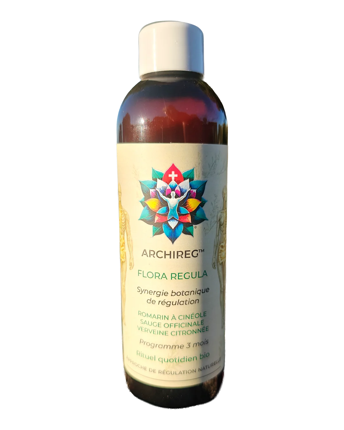 Flacon ARCHIREG™ Flora Regula, 200 ml : romarin à cinéole, sauge officinale, verveine citronnée
