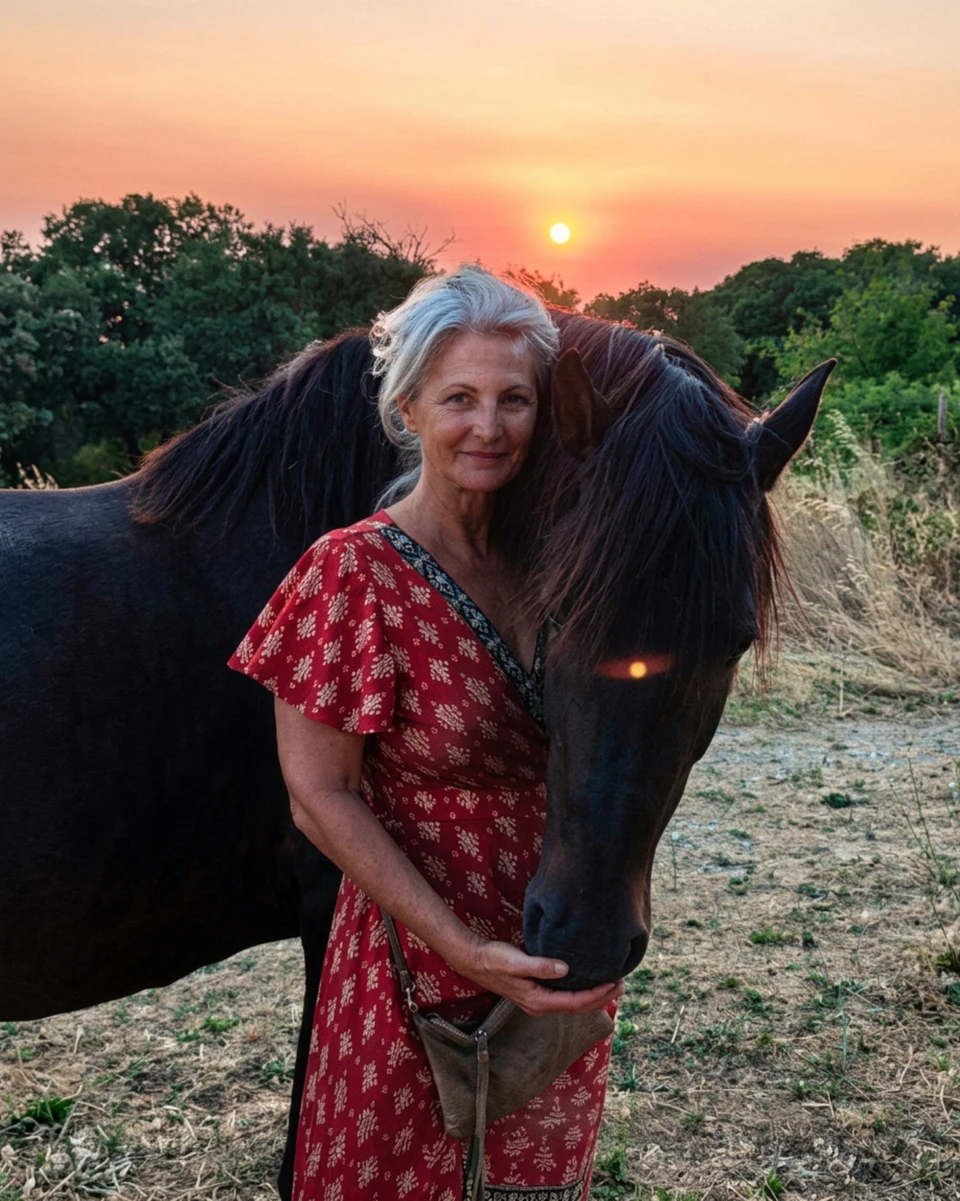 Laurence avec son cheval